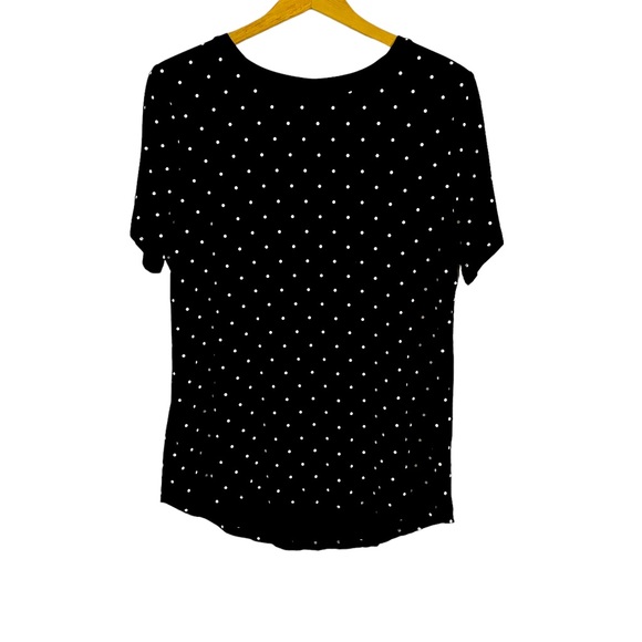 Old Navy Black & White Luxe Polka Dot Top, Size Large - Picture 3 of 10